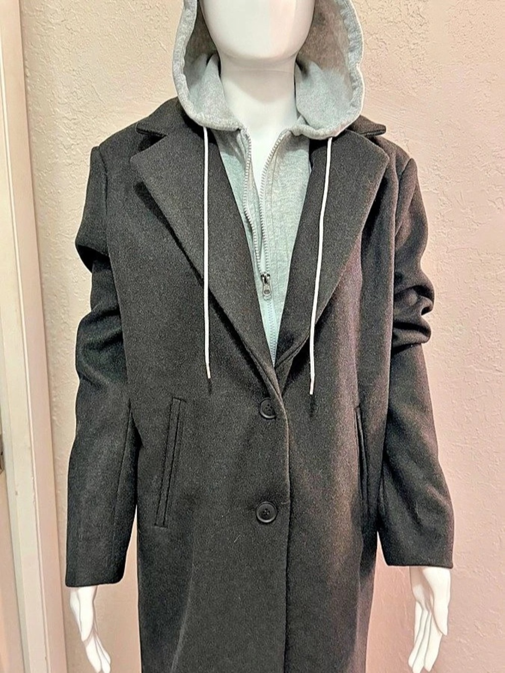 Hooded Dark Gray Jacket